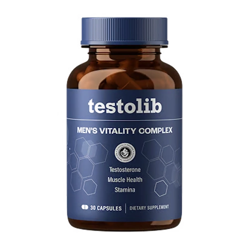 Testolib Men's Vitality Complex bottle with 30 capsules